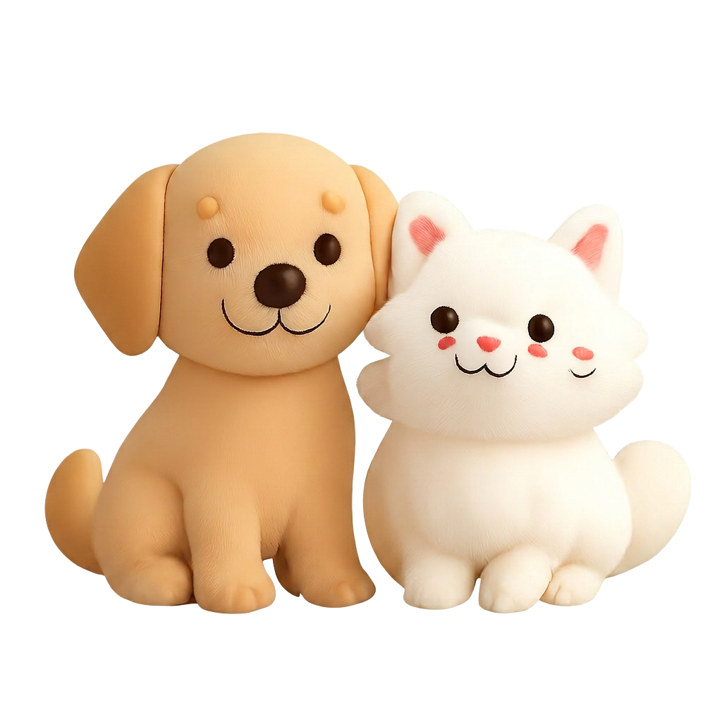 Cute puppy and kitten — RT Pet Clinic mascots